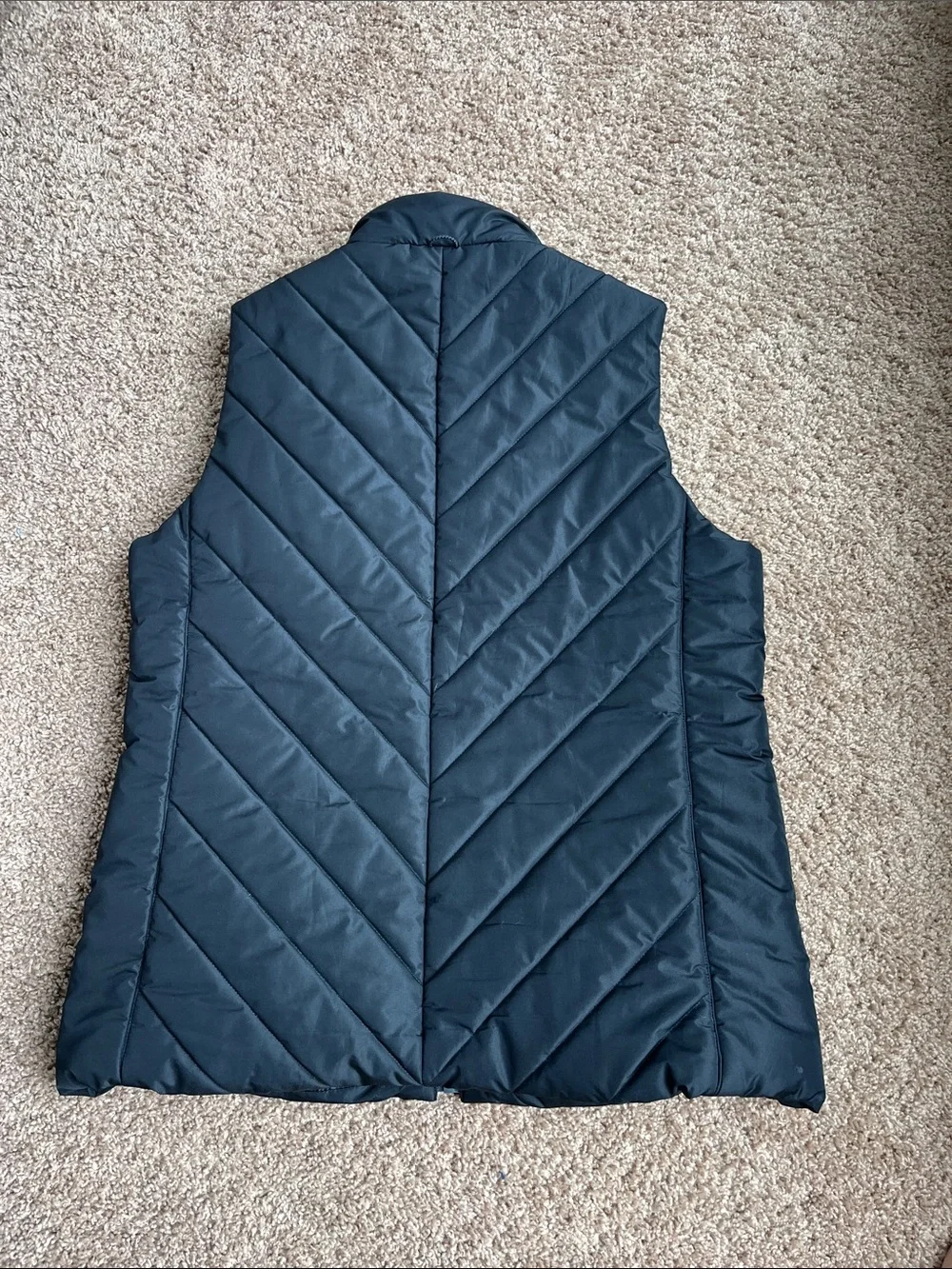 Lands' End Black Quilted Puffer Vest Size M